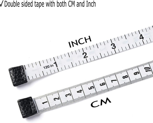 3m/120 Tape Measure Body Measuring Tape for Body Cloth Tape Measure for Sewing Fabric Tailors Medical Measurements Tape Dual Sided Sewing Cloth Ta...