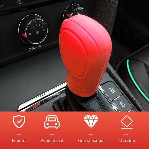 2 PCS Car Shift Cover, Environmentally Friendly Silicone Open Anti-Slip Automatic Knob Gear Lever Protective Cover, Universal Decorative Accessori...