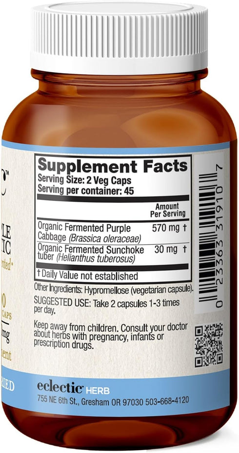 ECLECTIC INSTITUTE Raw Fresh Freeze-Dried Non-GMO Purple Probiotic | Digestive and Intestinal Support 90 CT (300 mg)...
