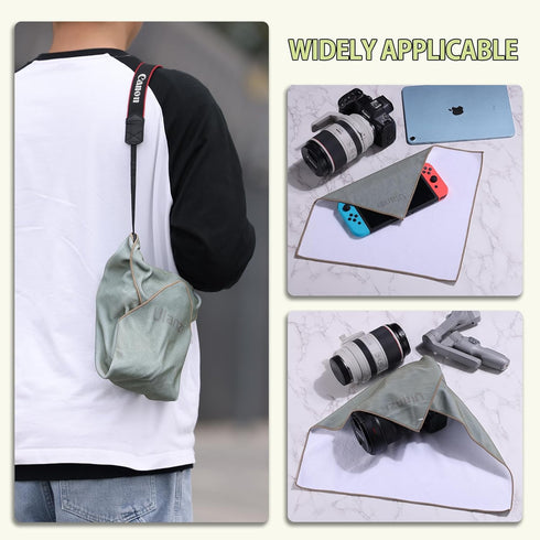 ULANZI Magic Universal Storage Cloth, Easy Wrapping and Safe Protection from Collissions? Bumping and Friction for Camera & Digital Accessories (3...