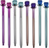 Maydahui 24PCS Crystal Rose Gel Pen Colorful Gem Flower Pens Black Ink for Girls Party School Office Supplies...