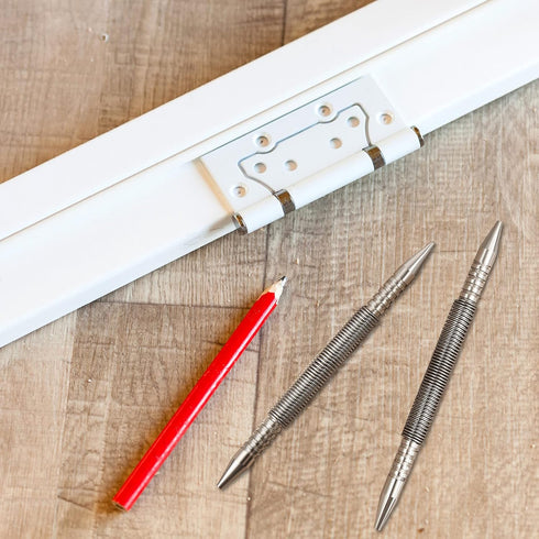 2 Pieces Spring Loaded Nail Set Spring Nail Punch Hammerless Trim Combination Tool Kit 1/32 Inch, 2/32 Inch, 3/32 Inch, 4/32 Inch Tools for Carpen...