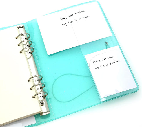 A6/ A5 6-Holes Colorful PP Cover Round Ring View Binder File Folder for Loose Leaf Sheet Protectors (A5 Mini Set, Cameo Pink)...