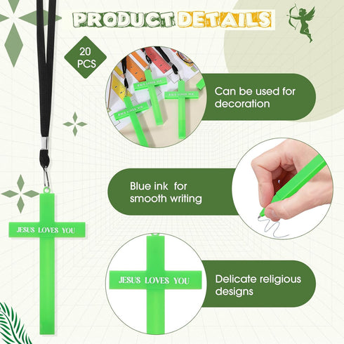 20 Pcs Jesus Loves You Christian Pens Bible Verse Pens Retractable Religious Pens Blue Ink Motivational Pens Inspirational Ballpoint Pens for Men ...