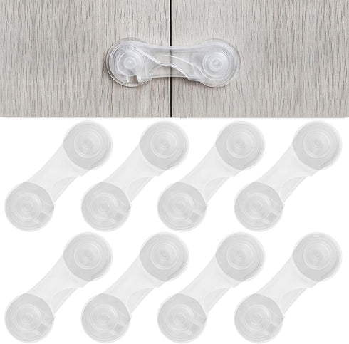 8 Packs Cabinet Door Locks for Baby Proof and Child Safety Cabinet Locks with Adhesive for Drawer Cupboards Fridge Closet Pantry Childproof Safety...