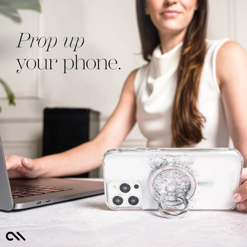 Case-Mate Magnetic Phone Ring Holder & iPhone MagSafe Stand | Removable MagSafe Ring Phone Holder for Hand | Thin Collapsible MagSafe Phone Grip R...