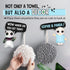Sophie & Panda Fuzzy Ball Towel (Set of 2) White and Gray - Dry Your Hand Instantly conveniently with This Creative Bath Towel Set Decorative Towe...