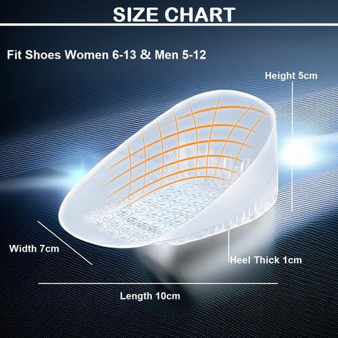 Heavy Duty Gel Heel Cups, Cushion Insert for Shock Absorption, Plantar Fasciitis, Sever’s Disease and Heel Pain Relief (2 Pairs)...