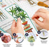 ORIGACH 6 Set Green Plants Cross Stitch Bookmark Kit for Beginner with Backing Felt Floss Instructions DIY Stamped Embroidery Bookmark Kit for Adu...