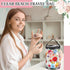 Sanwuta Flower Theme Clear Lotion Toiletry Bag Travel Makeup Case Waterproof PVC Beauty Cosmetic Bag with Handle Zipper Portable Survival Organize...