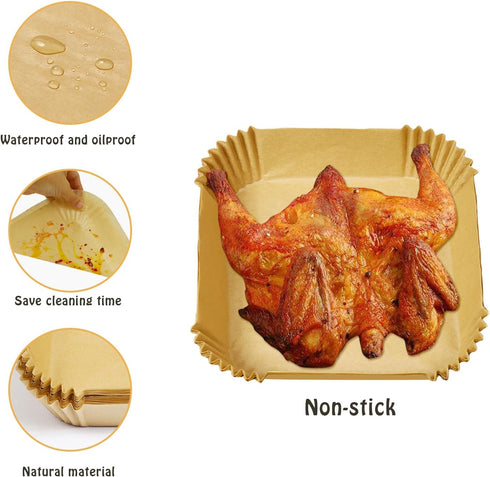 150 Pack Square Mini Air Fryer Liners for 2qt Air Fryer...
