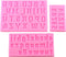 Mujiang Number Chocolate Mould Silicone Letter Mold Candy Making Alphabet Fondant Molds Set of 3...