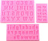Mujiang Number Chocolate Mould Silicone Letter Mold Candy Making Alphabet Fondant Molds Set of 3...