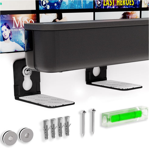 EVEO Soundbar Mount for LG, Samsung, Roku, Sony, JBL, Vizio, Bose - Sound Bar Mounts Under TV, Soundbar Wall Mount Bracket, Sound Bar Shelf, Sound...