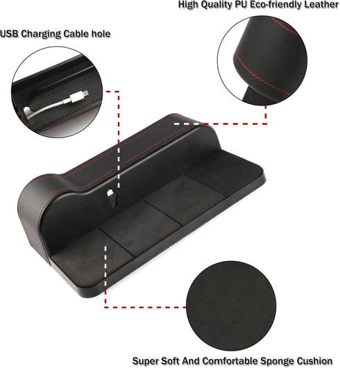 Amiss Car Seat Gap Filler Space Storage Box, Console Coin Side Pocket,Multi-Function Automotive Front Seat Tray Crevice, Extra Cup/Sunglass Holder...