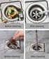 3Pcs 27.9” long Sink Drain Overflow Cleaning Brush, Household Sewer Hair Catcher ?Green?...