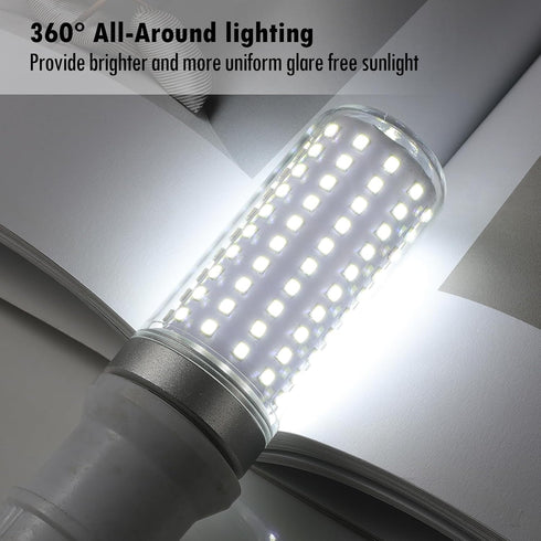E26 LED Bulbs, 30W LED Light Bulbs Equivalent 250W, 4000K Warm White Light, AC 85-265V, E26 Light Bulbs (4 Pack)...