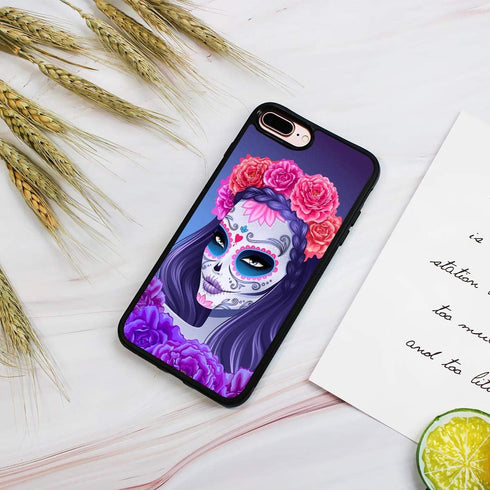 for iPhone 8, iPhone 7, iPhone SE 2 (2020), Art Design Soft Back Case Phone Cover, HOT12160 Sugar Skull...