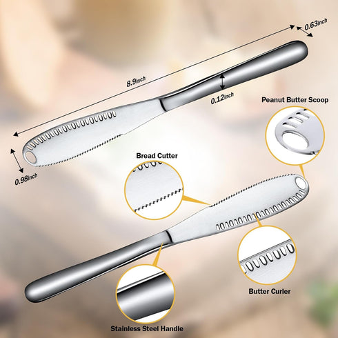 Stainless Steel Butter Knife - A Butter Spreader & Kitchen Gadget...