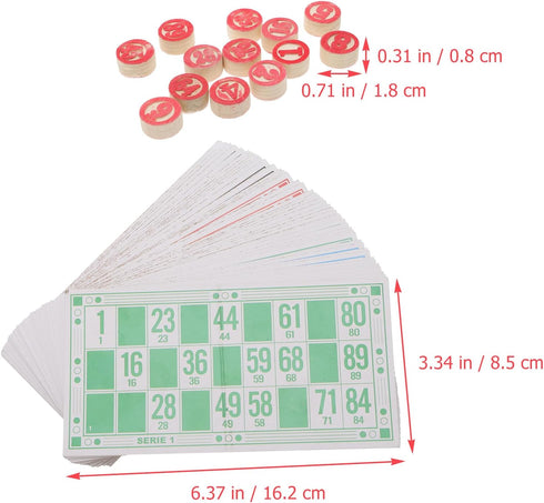 Russian Lotto Game, Bingo Cards Set Russian Bingo Board Game Set of Wooden Barrels Cards Bingo Game Chips for 15 Years Old...