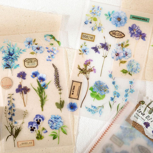 2 Sheets Vintage Rub on Transfer Flower Leaves Stickers 2 Sheet Linen, Clear Rub on Transfer Floral Stickers Decals for Wood Crafts Wine Glass Fab...