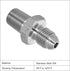 EVIL ENERGY 3AN Male Flare to 1/8" NPT Pipe Fitting Adapter Stainless Steel Straight...