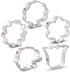 Summer Flowers Cookie Cutters 5-Pc. Set Made in the USA by Ann Clark, Flower, Rose, Sunflower, Tulip, Flower Bouquet...