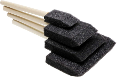 Assorted Sizes Sponge Brushes for Painting DIY Crafts Foam Paint Brush with Wooden Handles for Staining Stencils Art Project Decoupage Acrylics Va...