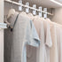 40 Pack Rectangular White Plastic Clothing Size Closet Rack Dividers Hangers, Preprinted in 8 Sizes XXS, XS, S, M, L, XL, XXL, XXXL (2.5”x 5”, Inn...