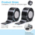 Black Self Fusing Silicone Tape, 2 PCS 1" X 11.8 Ft Silicone Rubber Rescue Tape for Pipe Hose Repair Plumbers Stop Leaking Waterproof Silicone Gri...