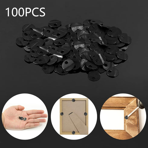 100PCS Picture Turn Button Fasteners Photo Frame Hardware, Picture Frame Hardware Backing Clips with 100 Pieces Screws, Type 2...