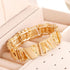 Gold Chunky Bangle Bracelets for Women Stretchy Link Chain Bracelet Flexible Wide Wristband Bangle Gifts...