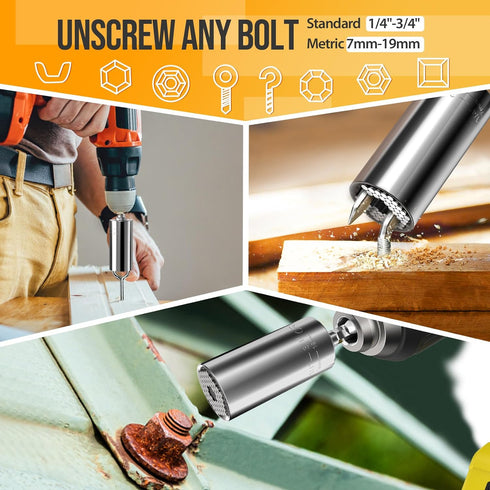Super Universal Socket Tools Gifts for Men Stocking Stuffers for Men Mens Gifts for Christmas Gifts Idea Cool Stuff Gadgets for Men Grip Socket Se...