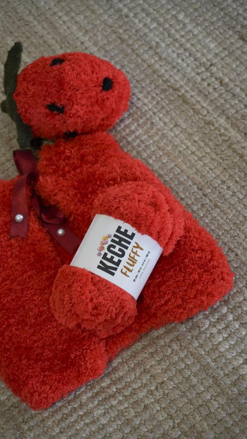 KECHE Fluffy Bulky Yarn – Super Soft Chunky Fuzzy Blanket Weight # 5 Yarn for Knitting Crocheting Crafting 3.5 oz (100 gr) 98 Yds (90 m) - Dark Ye...