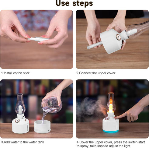 Green Time Lamp Humidifier?Adjustable Gradient Ambient Lighting?One-Button Timing, Two Spray Modes.Humidifiers for Bedroom,Baby Nursery, Plants....