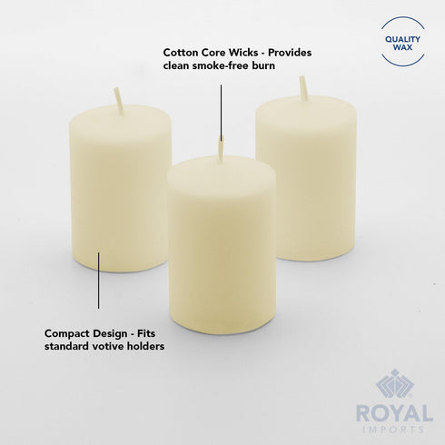 Royal Imports Votive Candle, Unscented Wax for Wedding, Birthday, Party, Spa, Holiday & Home Decoration (36, Ivory, 15 Hour)...