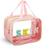 Chenille Letter Bag Nylon Makeup Bag Portable Bag Makeup Cases Preppy Patch Makeup Bag with Zipper Cosmetic Toiletry Storage Bag for Women Girls (...