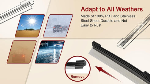 OTUAYAUTO Rear Windshield Wiper Blade - Replacement for Hyundai Veloster 2012-2017 Veloster Turbo Replacement OEM 988112V000...
