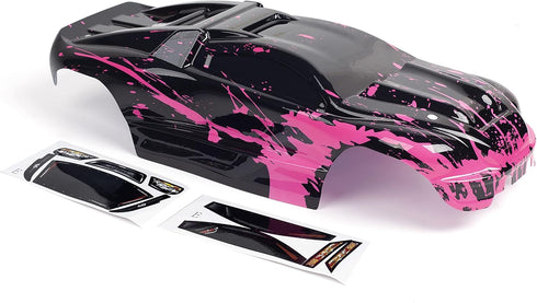 Custom Body Muddy Hot Pink Over Black Style Compatible for E-Revo 1/10 Scale RC Car or Truck (Truck not Included) ER-HP-01...