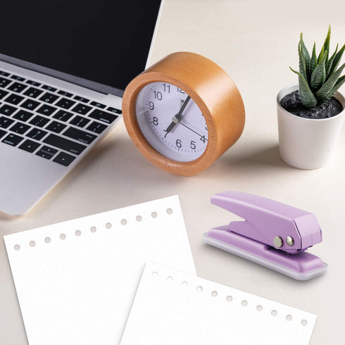 Single Hole Puncher Handheld 1/4 Inches Hole Punch, 20 Sheet Paper Punch Capacity Metal Hole Puncher with Skid-Resistant Base for Paper, Chipboard...