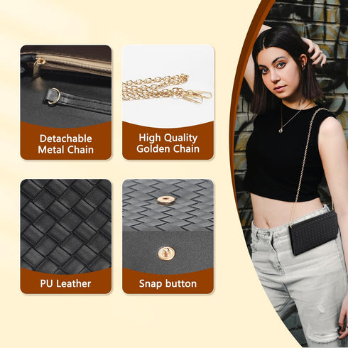 Crossbody Bags for Women, Handbags Cell Phone Wallet Small Purse with Credit Card Slots and Removebale Chain...