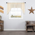 VHC Brands Tobacco Cloth Fringed Farmhouse Decor Kitchen Swag Prairie Panels Door Window Tier Set Curtains for Kitchen Bedroom Bathroom Living Roo...