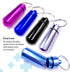 5 Pack - Aluminum Keychain Medication Pill Box. Waterproof Portable Mini Travel Pill Boxes Medicine Vitamin Holder case. Bottle Container, Organiz...