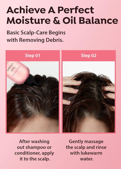 A’PIEU Raspberry Hair Vinegar Rinse 6.76 Fl oz - Scalp Treatment for Balanced pH, Shiny Hair | Clarifies & Encourages Growth | Dandruff & Oil Cont...