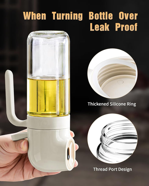 Oil Sprayer for Cooking, 250ml Refillable Glass Olive Oil Spray Bottle, Continuous oil dispenser for kitchen, 8.4oz Olive Oil Mister Kitchen Gadge...