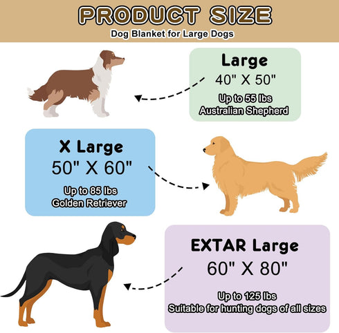 Upgraded Dog Blankets for Large Dogs, Dog Cat Blankets Washable 40" x 50", Soft Pet Mat Throw Cover for Kennel Crate Bed, Cute Paw Pattern, Dog Bl...