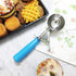 Portion Scoop - #16 (2 oz) - Disher, Cookie Scoop, Food Scoop - Portion Control - 18/8 Stainless Steel, Blue Handle...