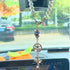 Cross Car Charm, Personalized Blessing Rear View Mirror Hanging Decors,car mirror hanging accessories for your car,Religious Gifts for Women (gold...