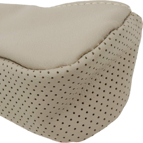 Leather Gear Shift Knob Cover, Hoop and Loop Design Auto Car Shift Knob Protector, Beige...