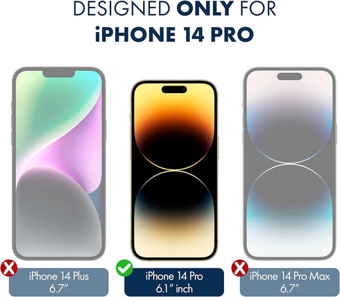 ArmorSuit 2 Pack Screen Protector Designed for iPhone 14 Pro 6.1-Inch MilitaryShield Max Coverage HD Clear Film - Made in USA...